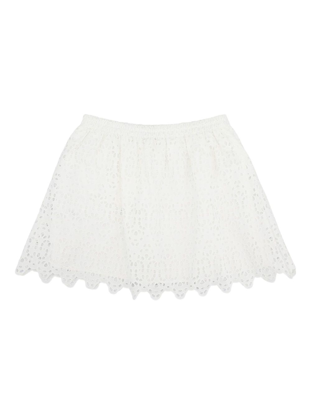 broderie-anglaise flared skirt - 1