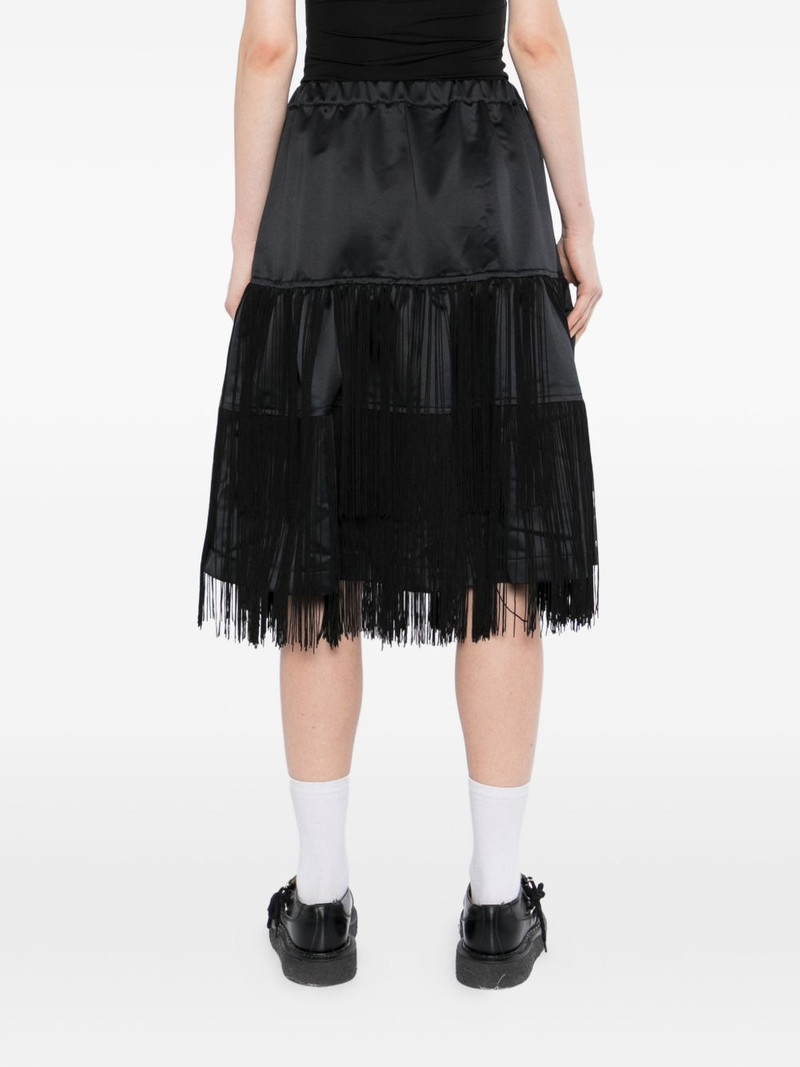 fringe-detailed tiered skirt 4