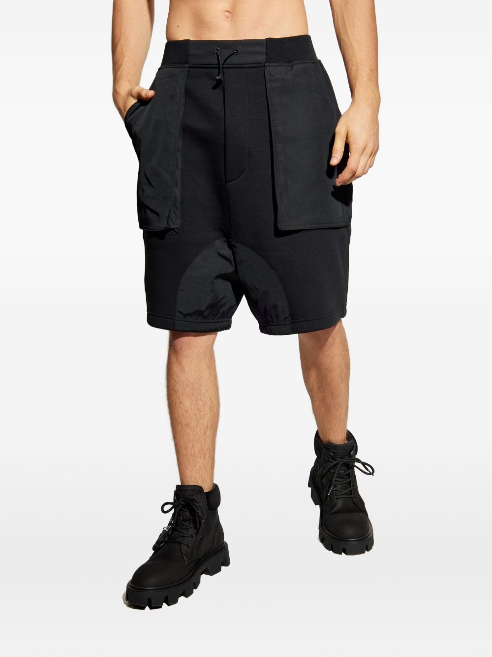 panelled drawstring shorts - 3