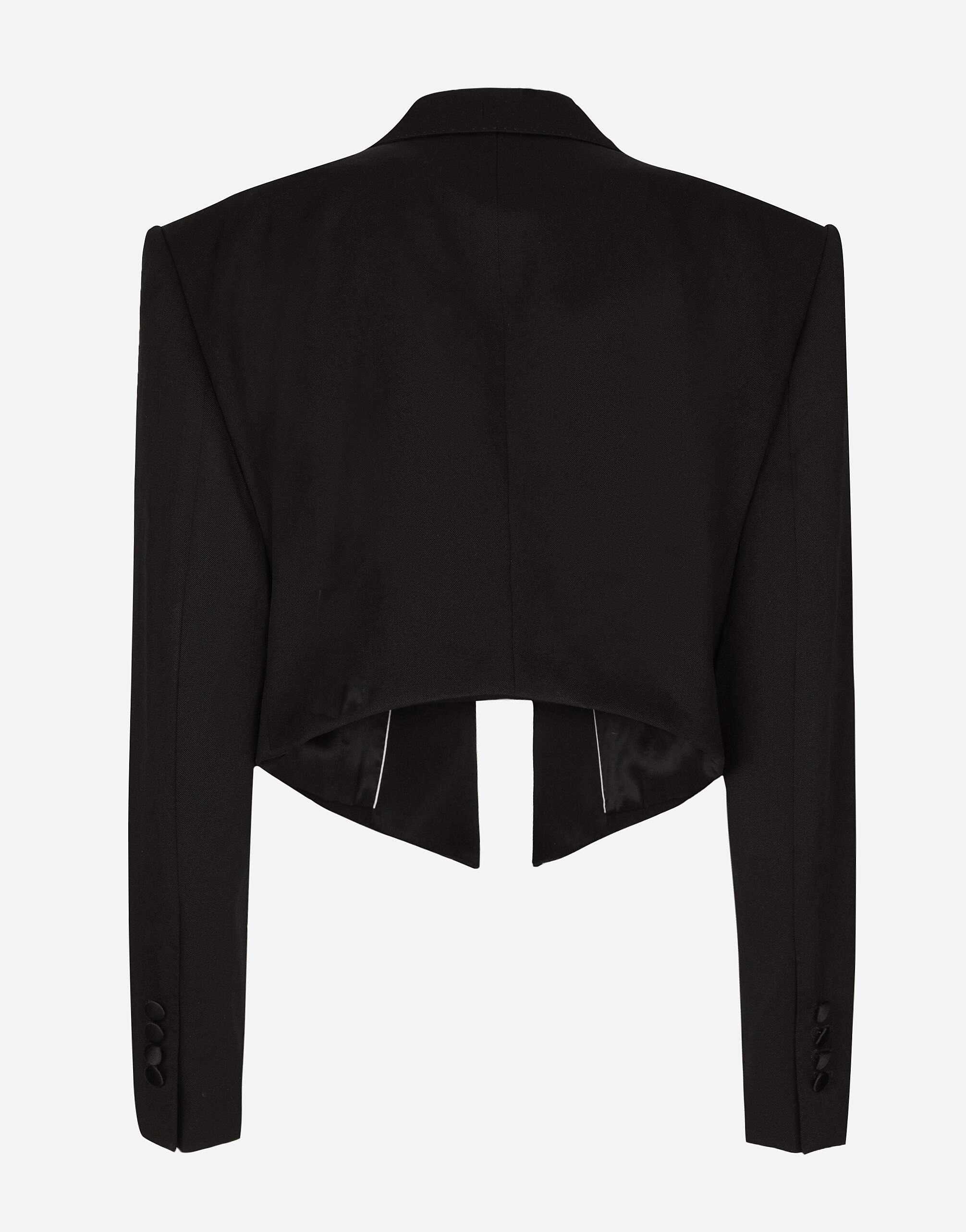 Wool gabardine Spencer tuxedo jacket - 2
