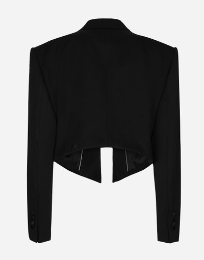 Dolce & Gabbana Wool gabardine Spencer tuxedo jacket outlook