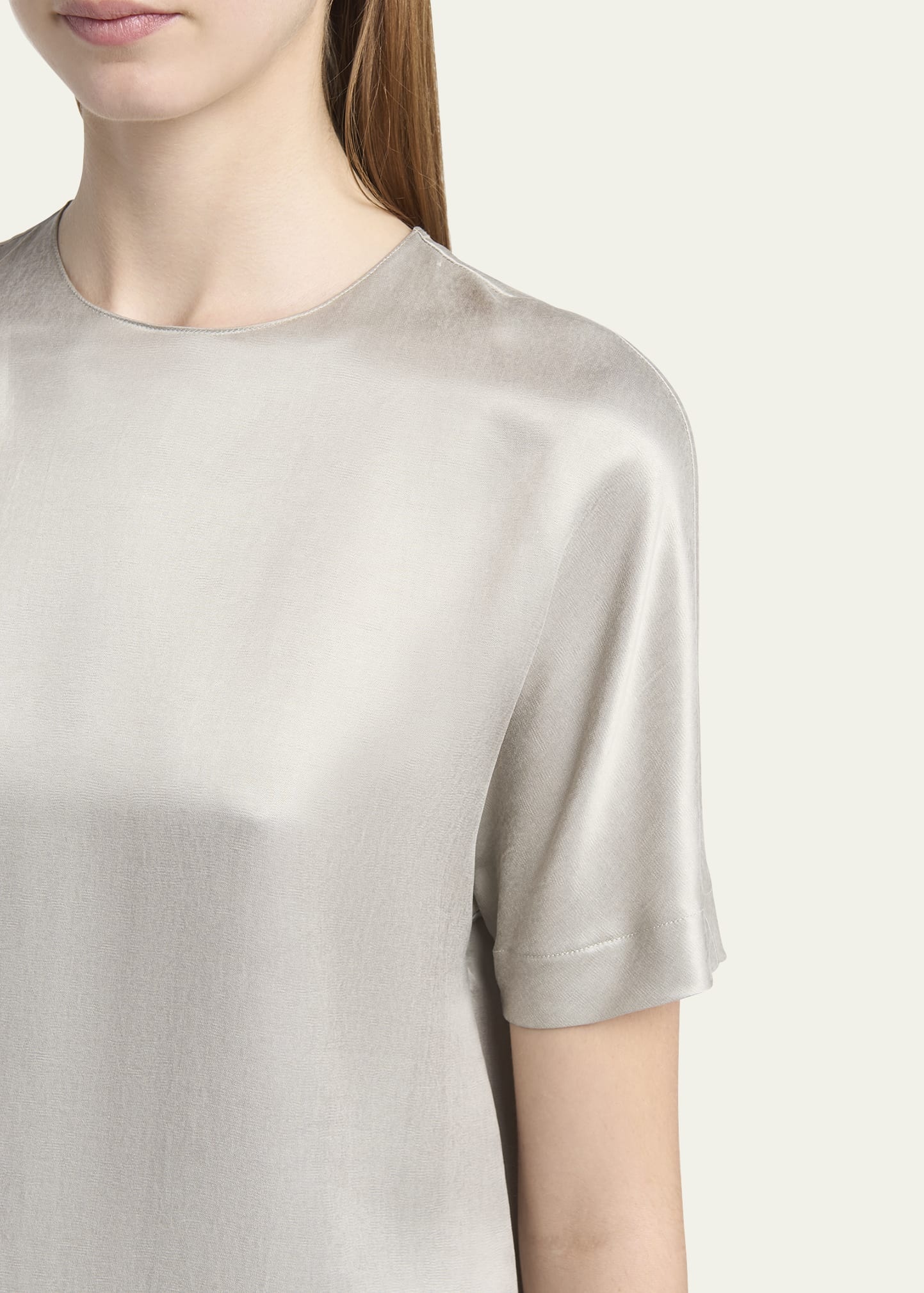 Cupro Short-Sleeve Blouse - 5