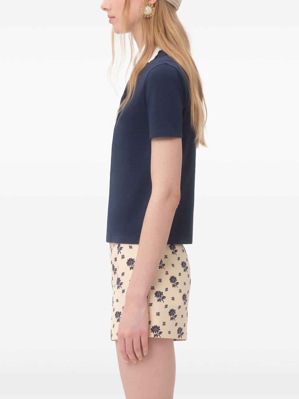 embroidered polo top - 4