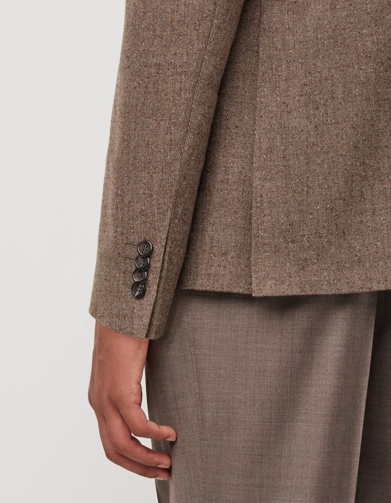 BROWN KEI MODERN-FIT JACKET IN PURE WOOL 5