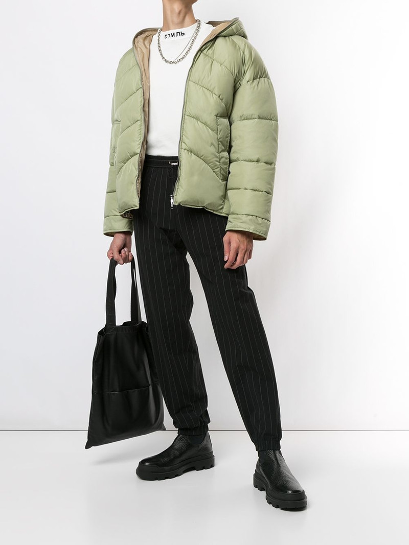 RANDOM IDENTITIES oversized quilted jacket outlook