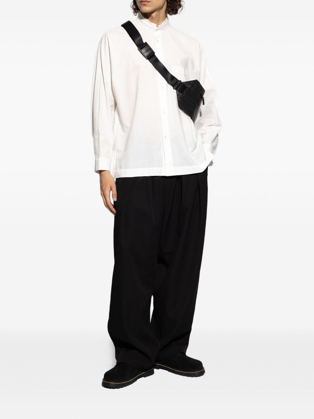 mandarin-collar pocket shirt - 2