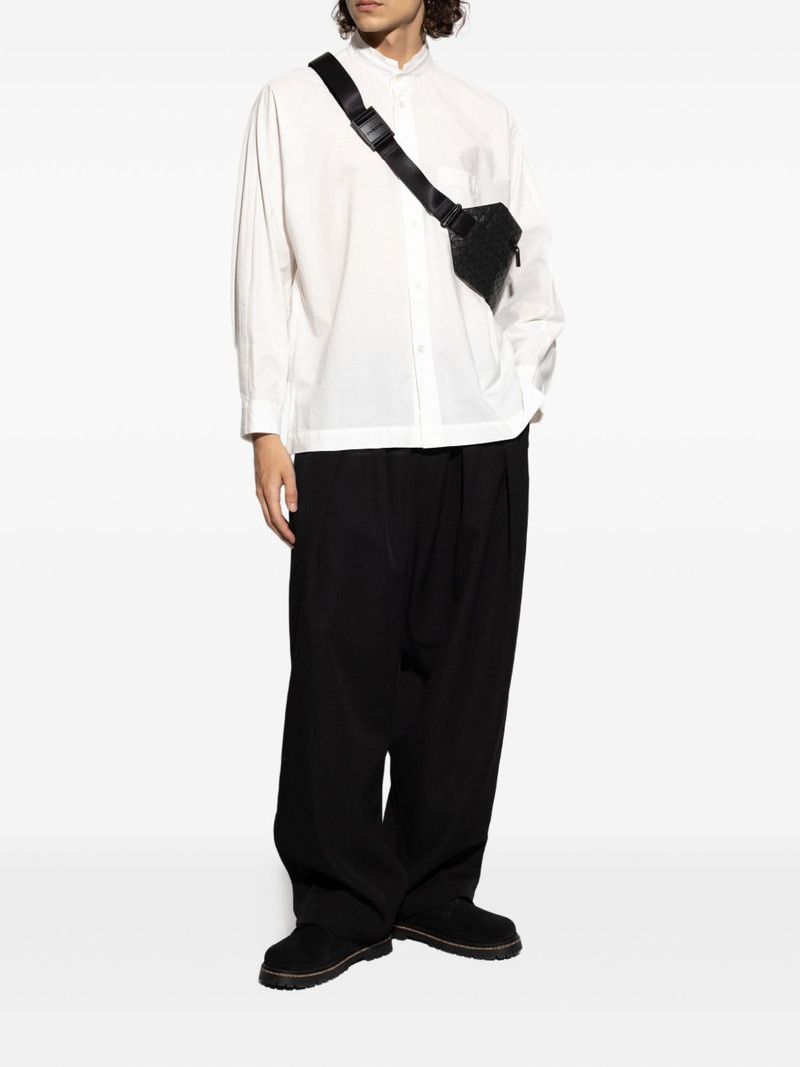 ISSEY MIYAKE mandarin-collar pocket shirt outlook