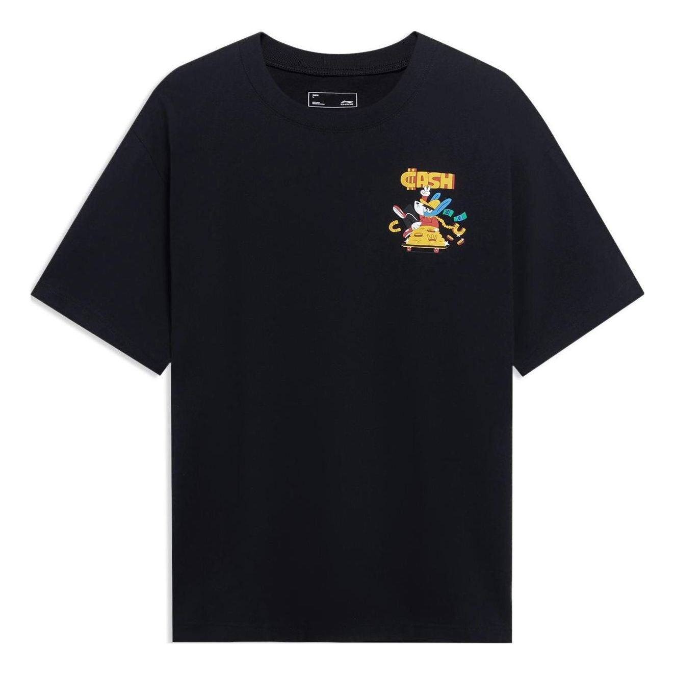 Li-Ning x Pablo Ientile Cartoon Graphic T-shirt 'Black' AHST027-3 - 1