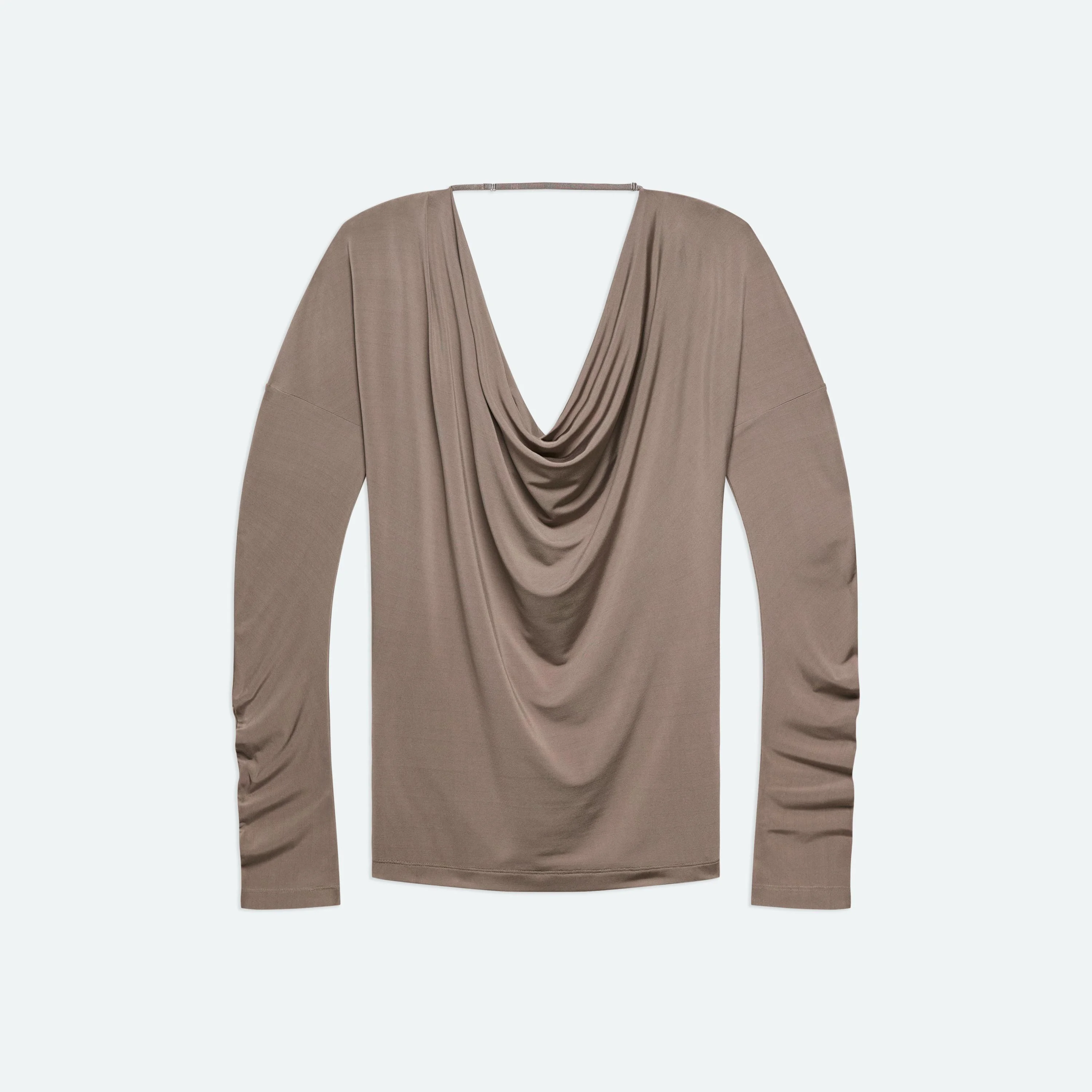 COWL LONG-SLEEVE TOP - 1
