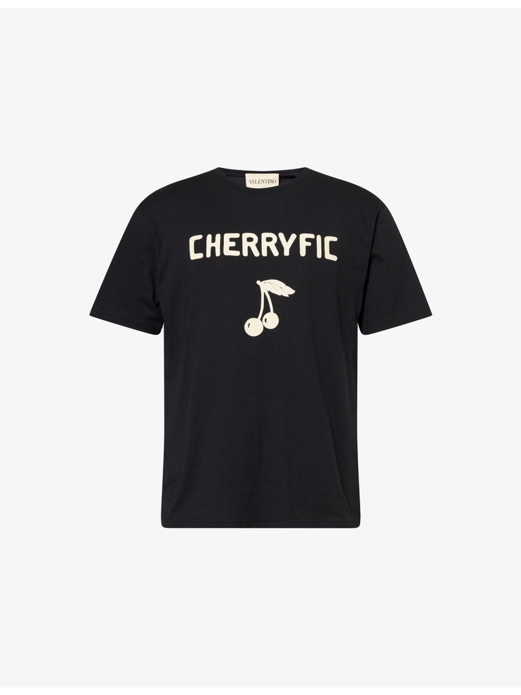 Cherry-Print Crewneck Cotton-Jersey T-Shirt - 1