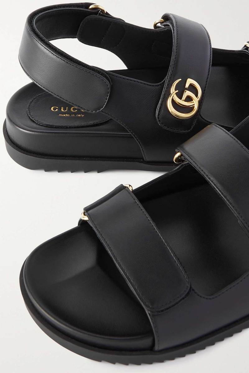 Moritz logo-embellished leather slingback sandals 4