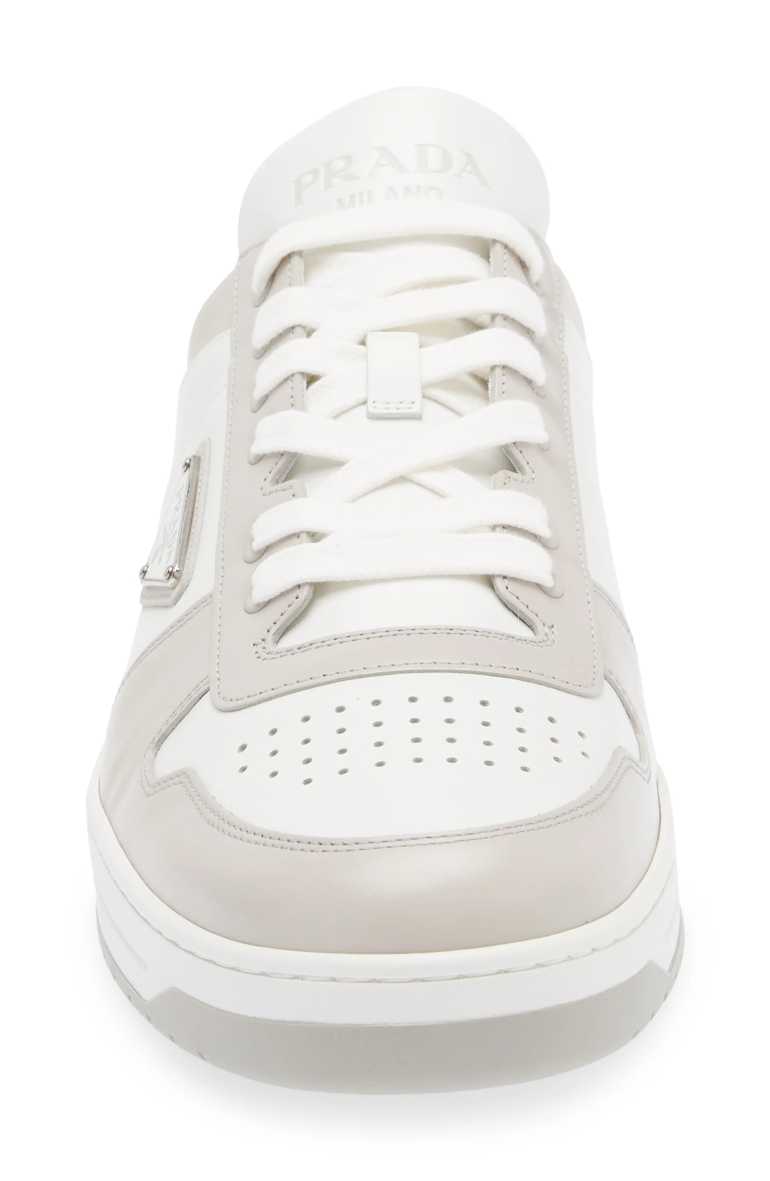 Downtown Logo Low Top Sneaker in Bianco/Cristallo - 4