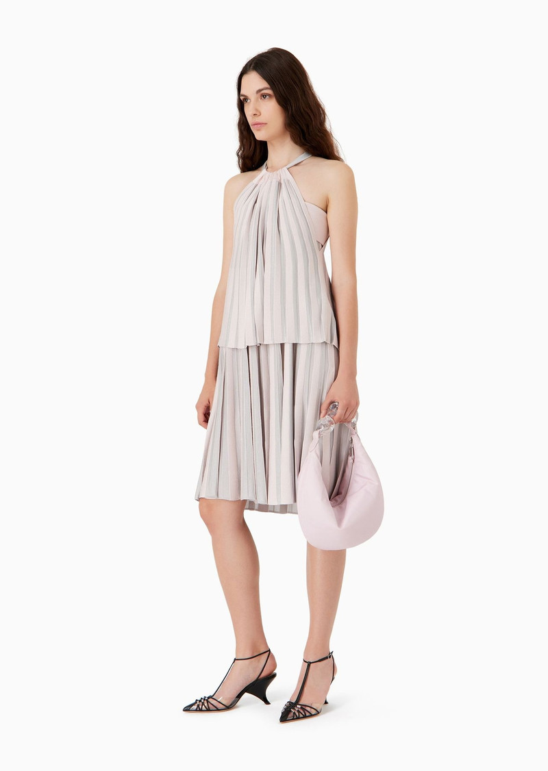 EMPORIO ARMANI Long skirt in pleated fabric outlook