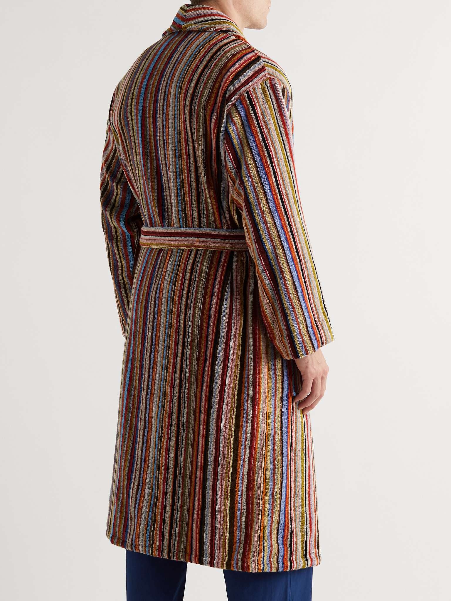 Belted Striped Cotton-Terry Robe - 3