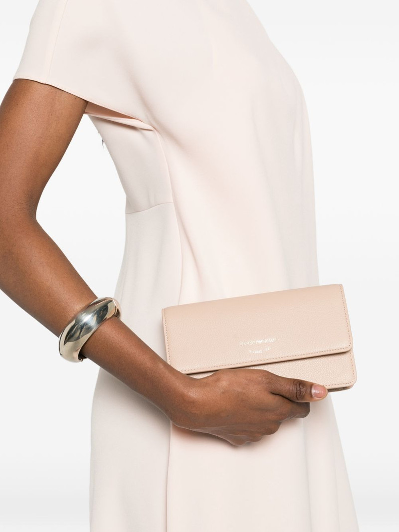 EMPORIO ARMANI chain leather clutch bag outlook