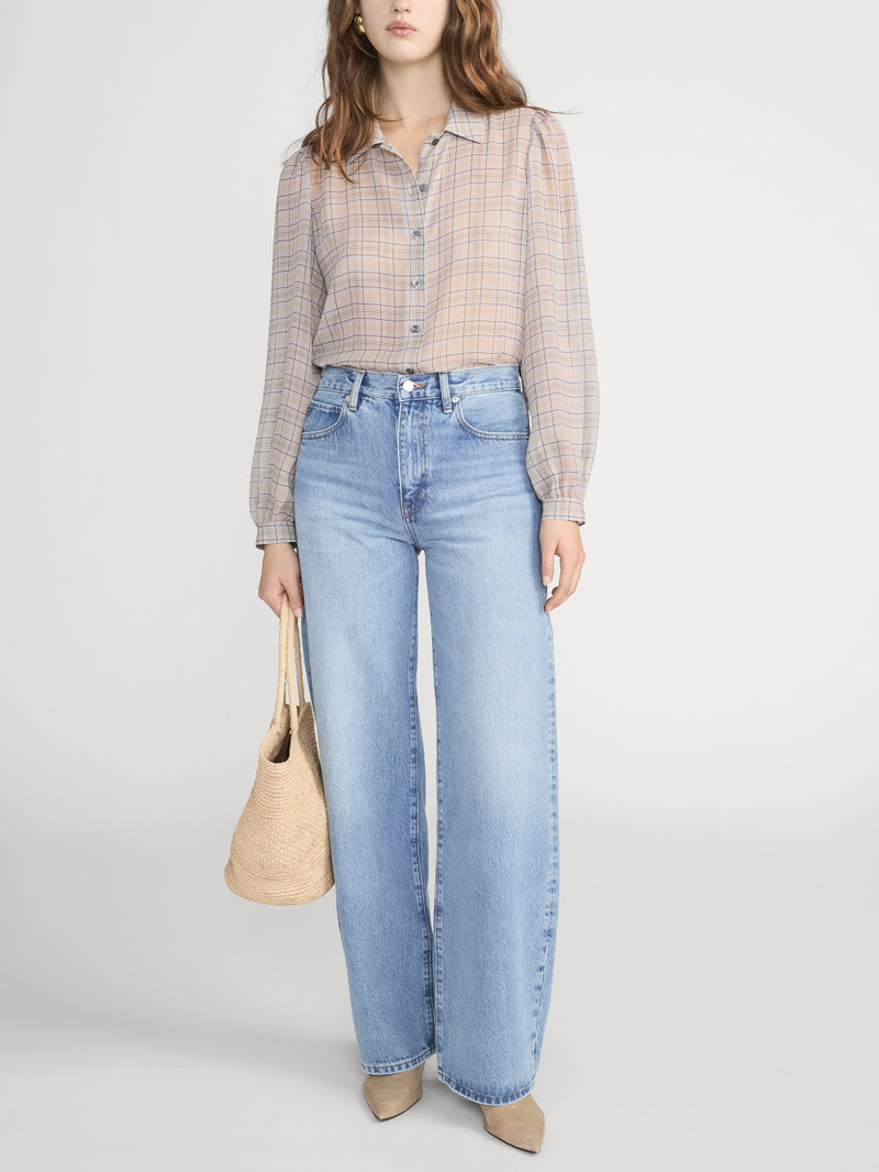 FRAME The Plaid Staple Blouse outlook