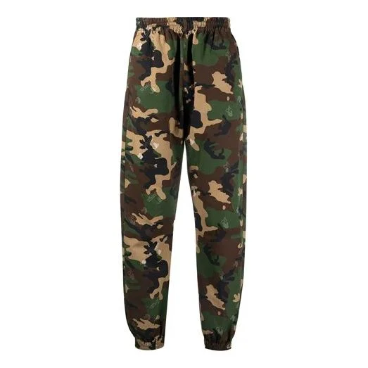 Off-White SS21 Printing Logo Sports Long Pants Camouflage OMCA164S21FAB0025600 - 1