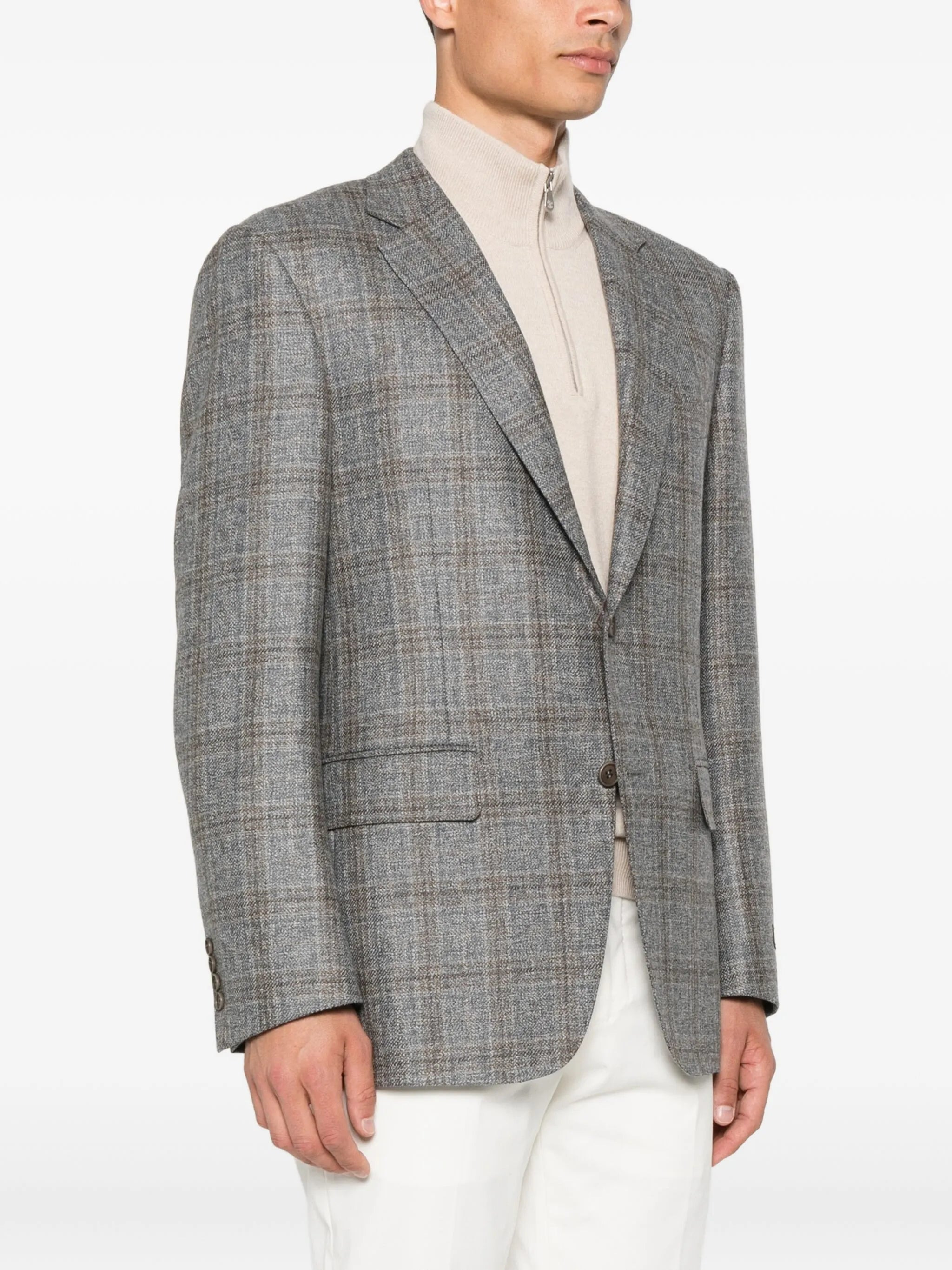 Canali Checked Wool Jacket - 5