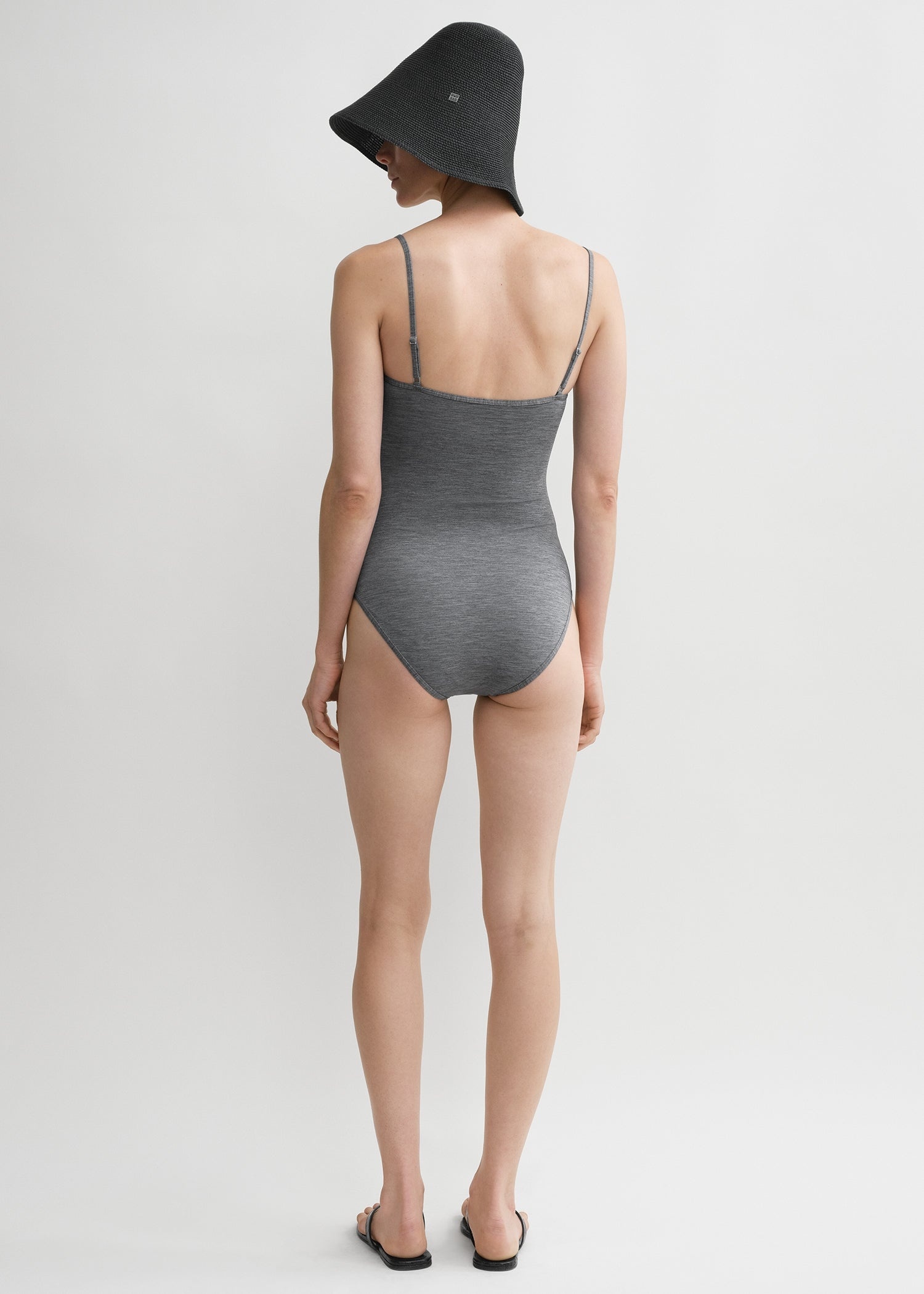 Half-cup swimsuit grey mélange - 4