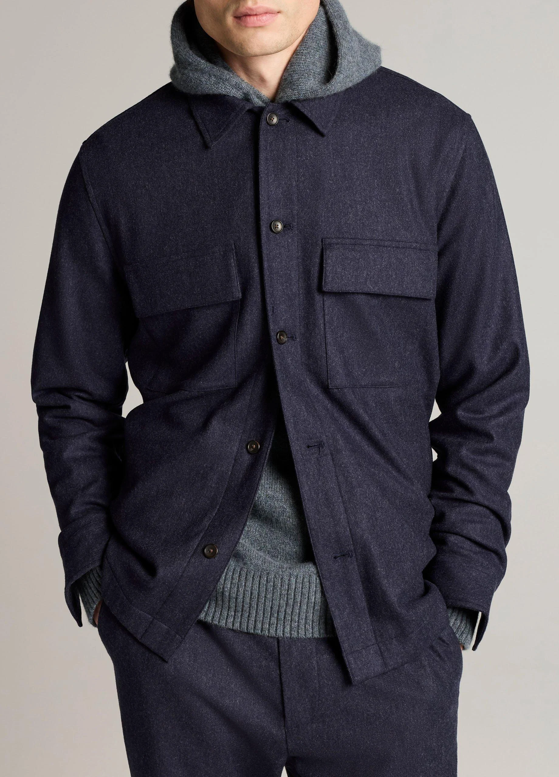 Italian Twill Tailored Shirt Jacket - 1