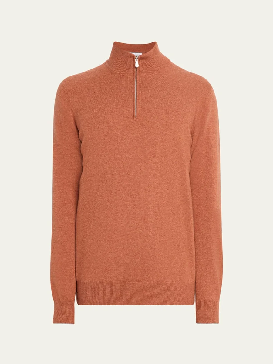 Men's Cashmere Quarter-Zip Sweater - 1