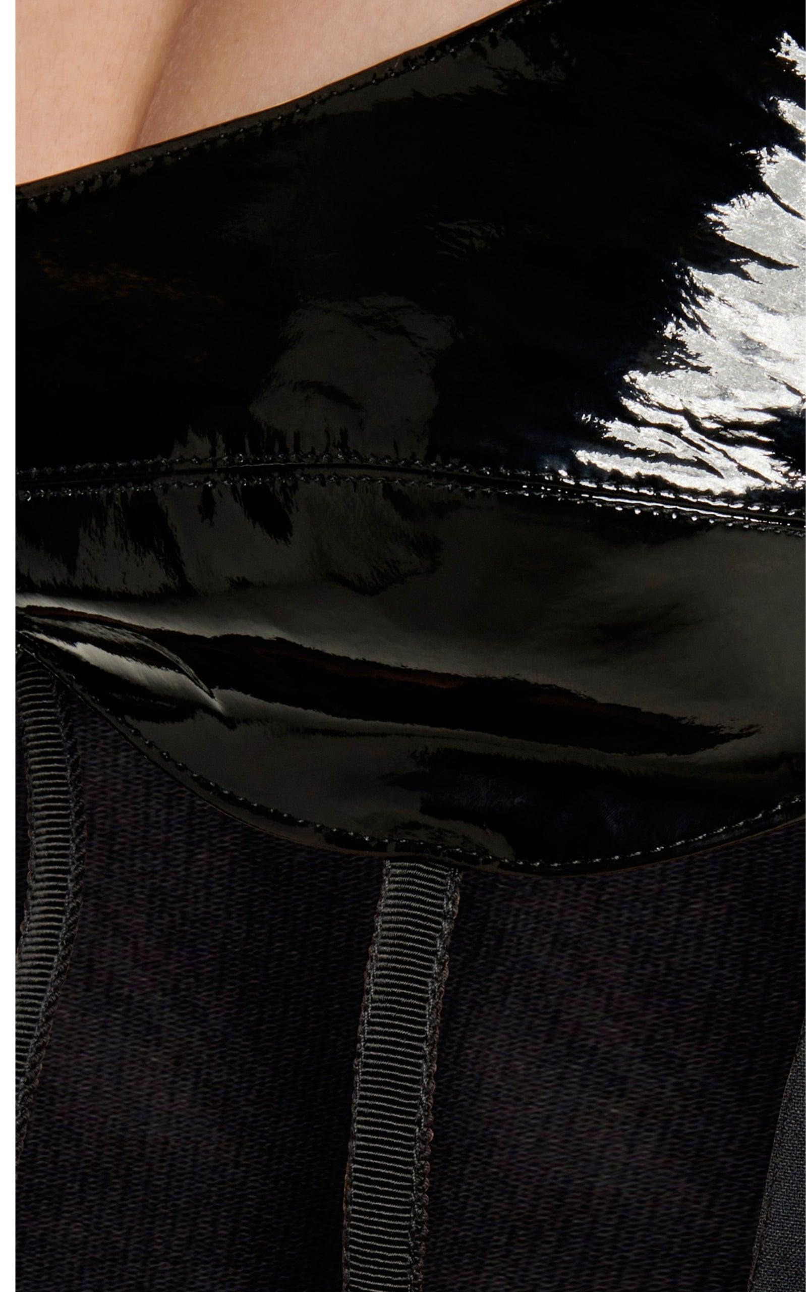 Patent Leather Corset Mini Dress - 6