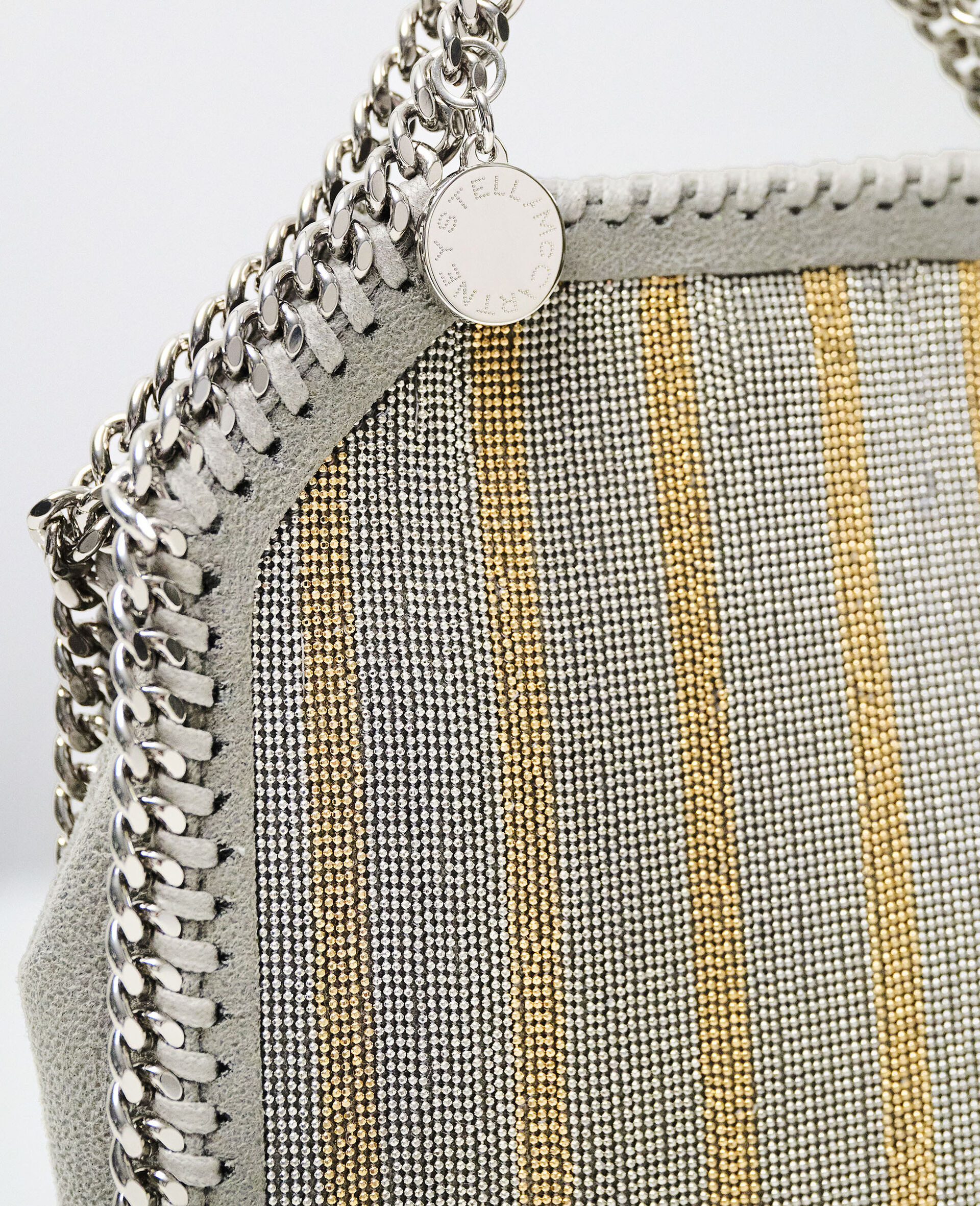Limited-Edition Falabella Metallic Chain-Embroidered Tiny Tote Bag - 6