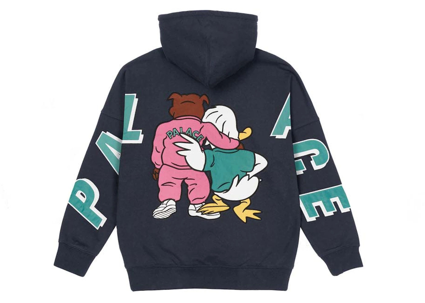 Palace Dog And Duck Drop Shoulder Hood Navy - 2