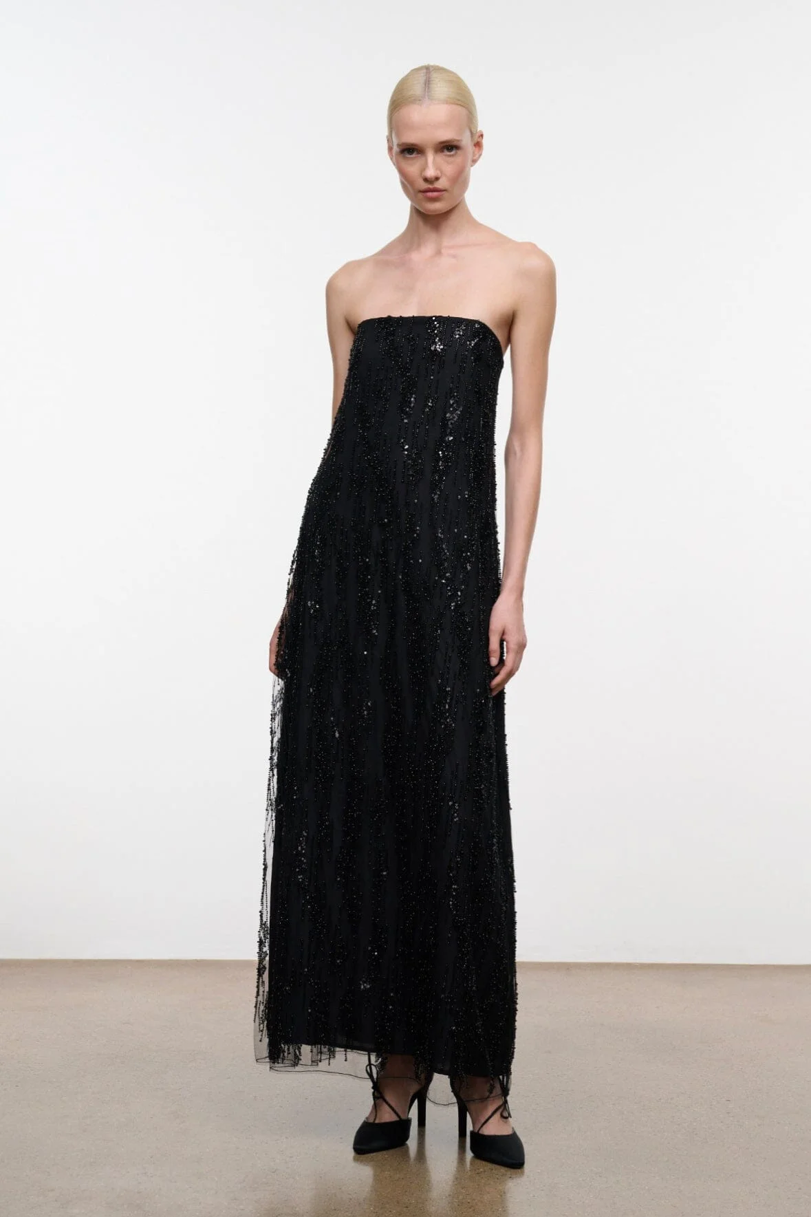 STAUD CASSIE DRESS BLACK - 1