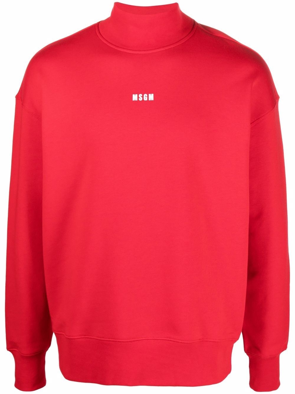 logo-print roll-neck sweatshirt - 1