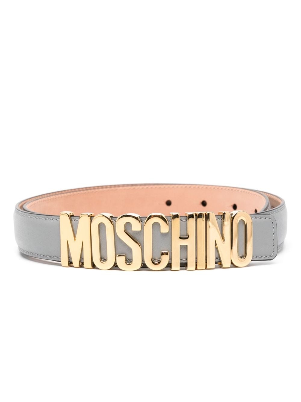 logo leather belt - 1