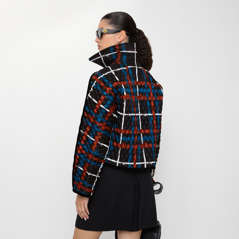 Cropped Belt Check Quilted Floriston Jacket 3