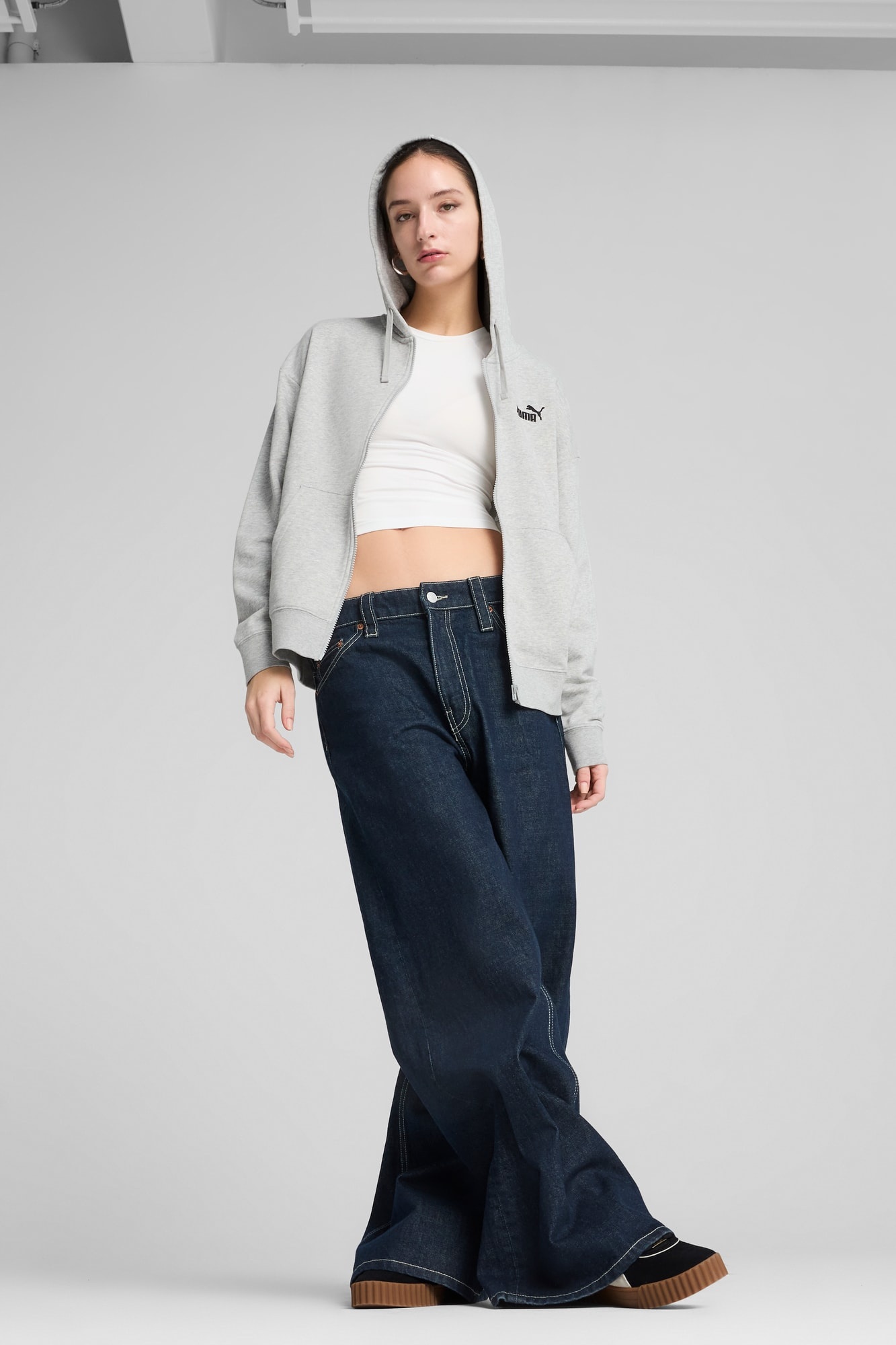 Essentials Small No. 1 Logo French Terry Women's Comfort Full-Zip Hoodie - 5