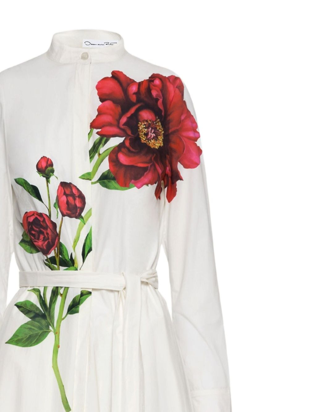 peony-print belted maxi dress - 2