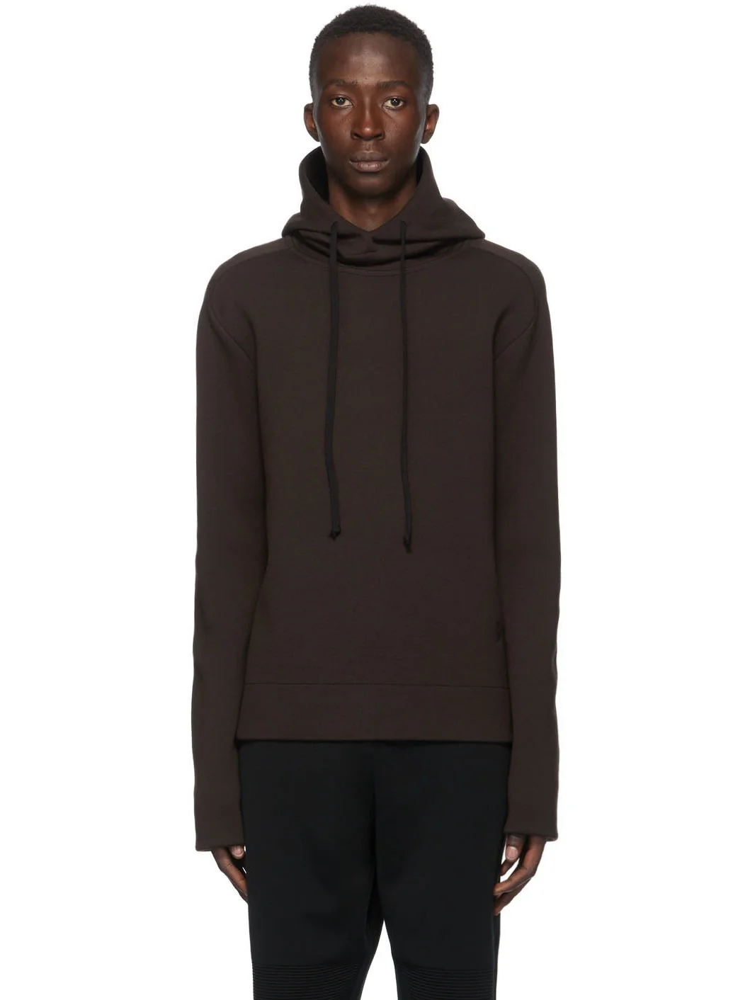 Brown Double-Face Hoodie - 1