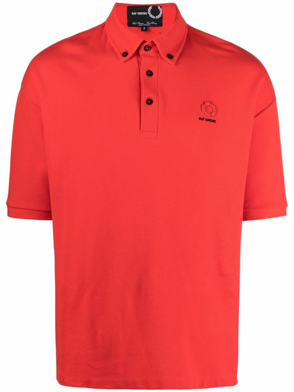 logo-embroidered polo shirt - 1