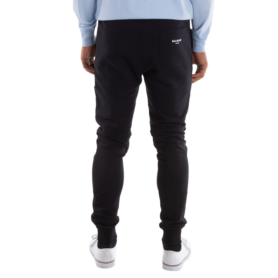 Balmain Flocked Logo Print Joggers - 6