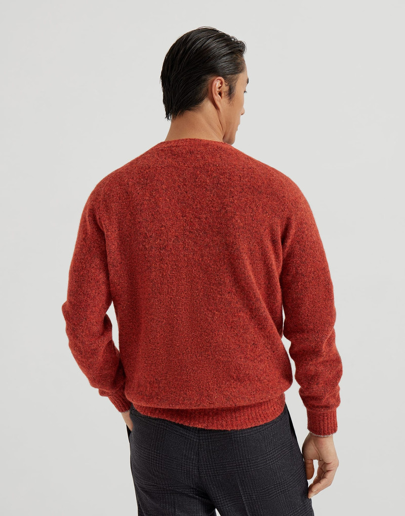 Brunello Cucinelli Flecked alpaca, wool, silk and cotton sweater outlook
