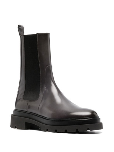 Santoni patent-finish chelsea boots outlook