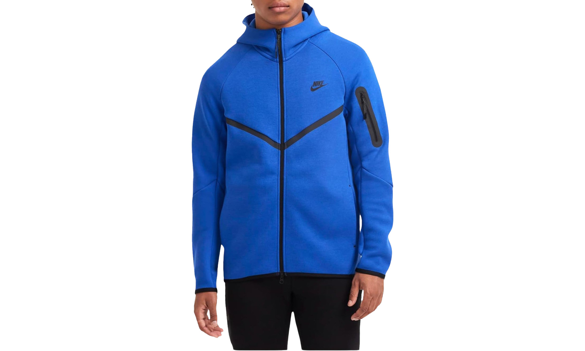 Tech Men's Full-zip Windrunner Hoodie Mens Style "Game Royal/Black" - 1