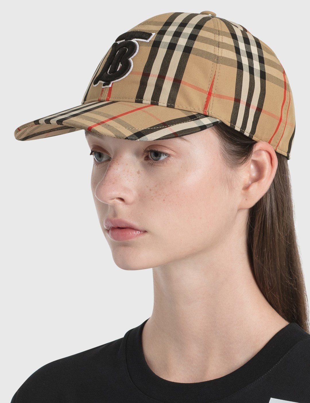 MONOGRAM MOTIF VINTAGE CHECK COTTON BASEBALL CAP - 6