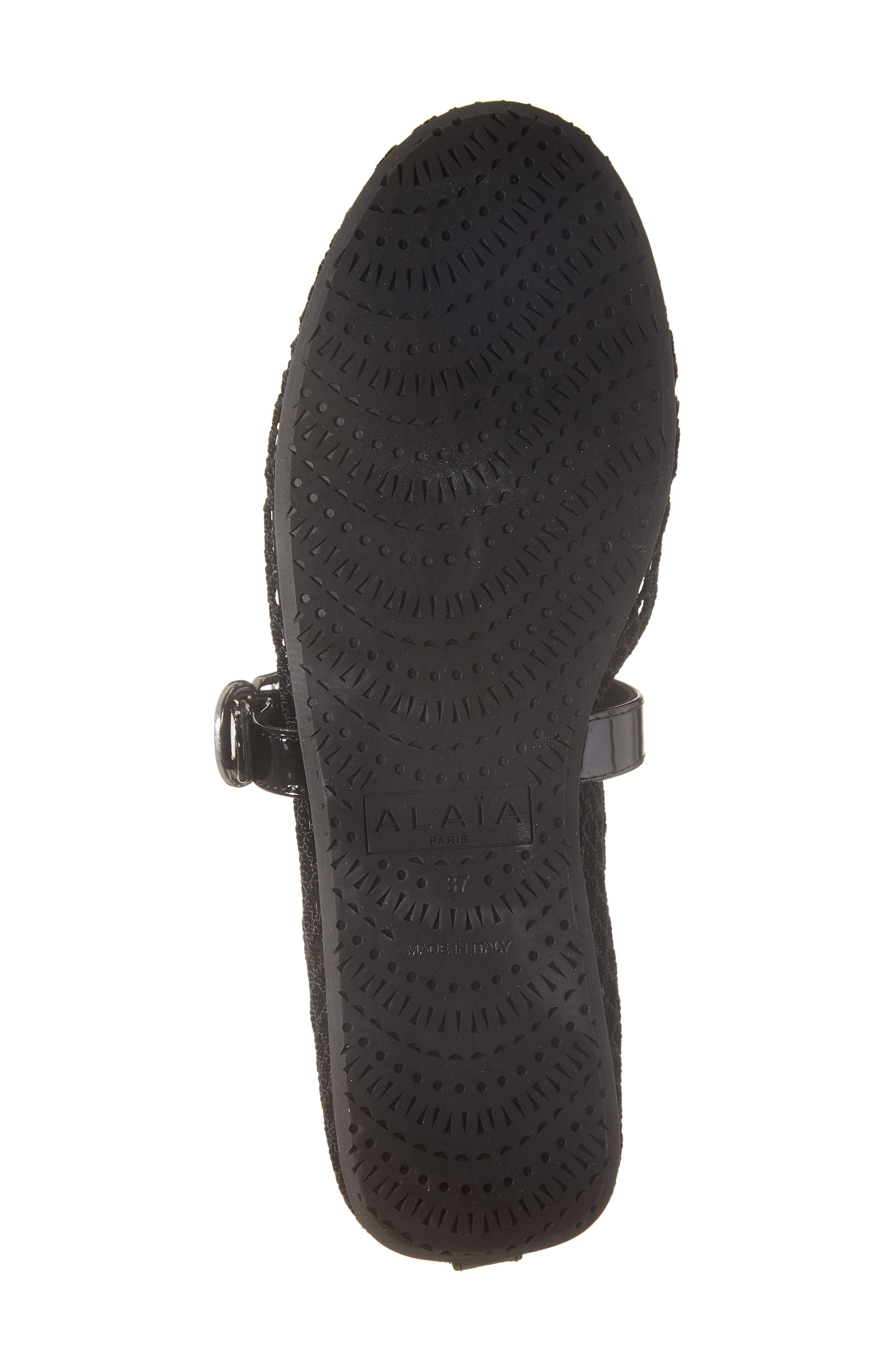 Alaïa Fishnet Ballerina Flat in Noir at Nordstrom - 6