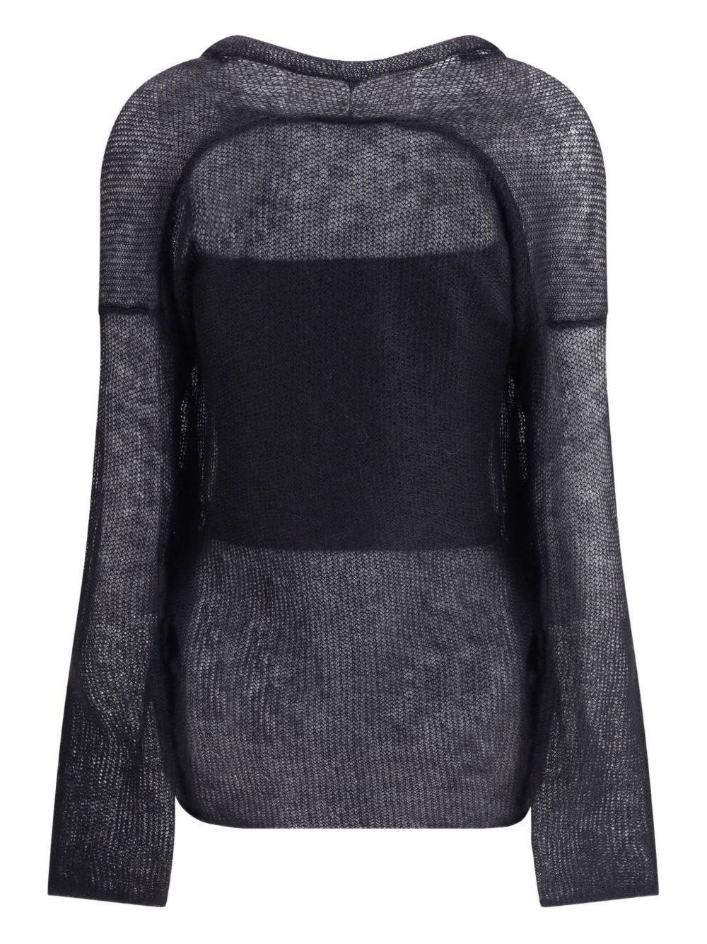 double-breasted knitted cardigan - 2