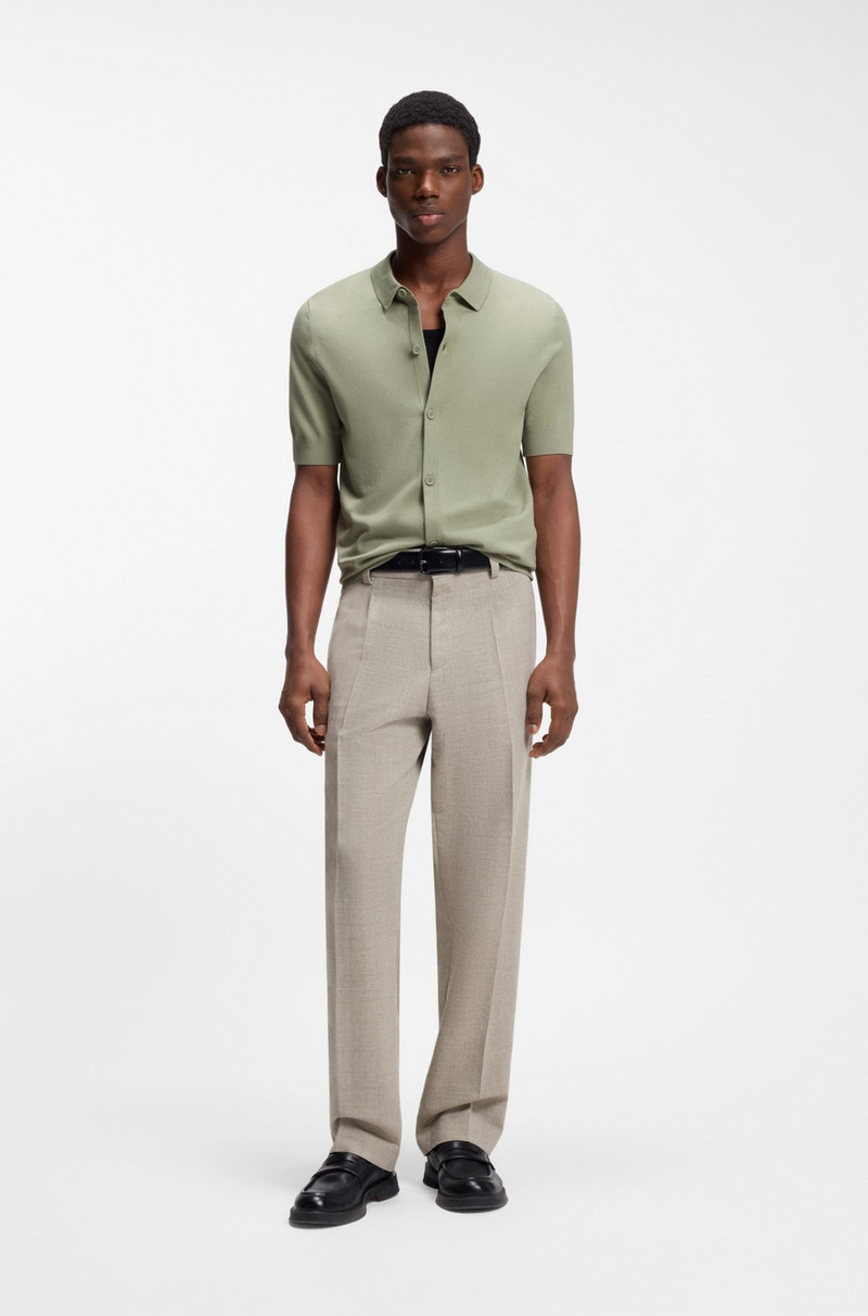 HUGO REGULAR-FIT SHIRT WITH KNITTED STRUCTURE outlook