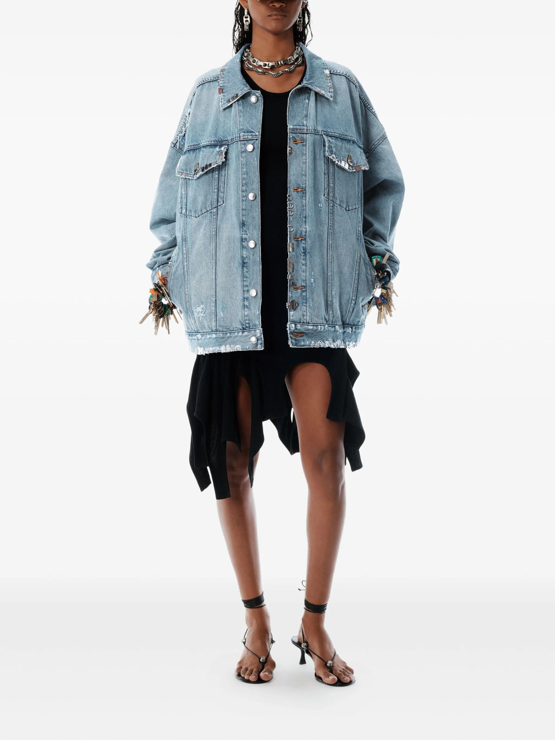 Distressed Oversized Trucker Jacket - 3