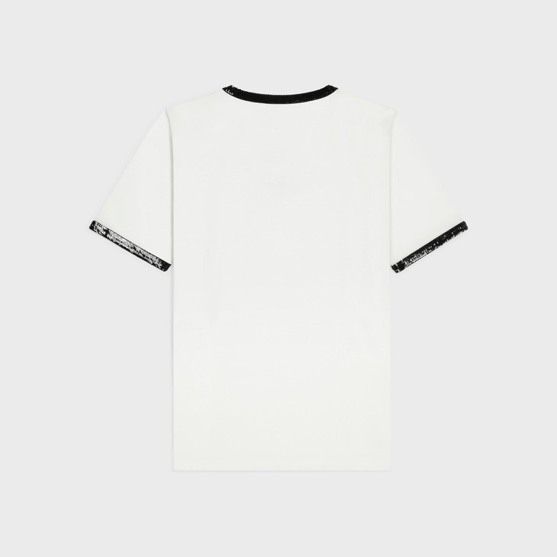 CELINE t-shirt with triomphe embroidery in cotton jersey outlook