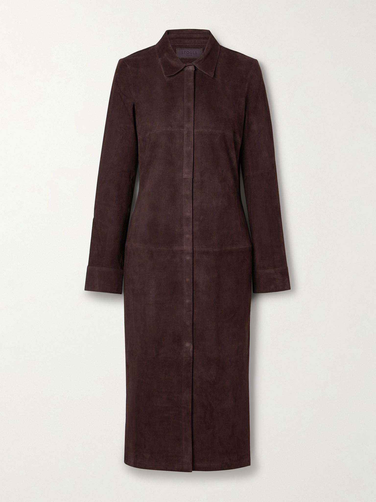 Becky suede midi shirt dress Brown - 1