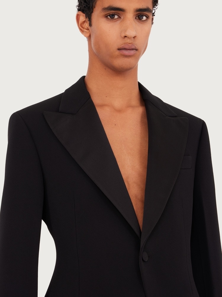 SINGLE BREASTED TUXEDO BLAZER - 4