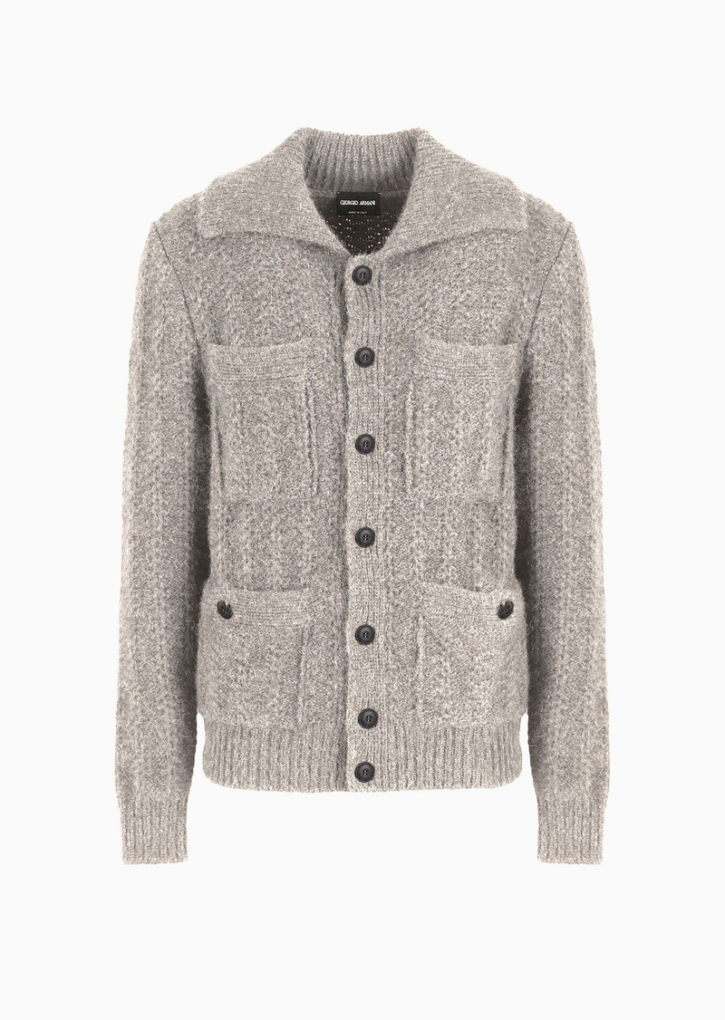 Alpaca and cotton cardigan 1