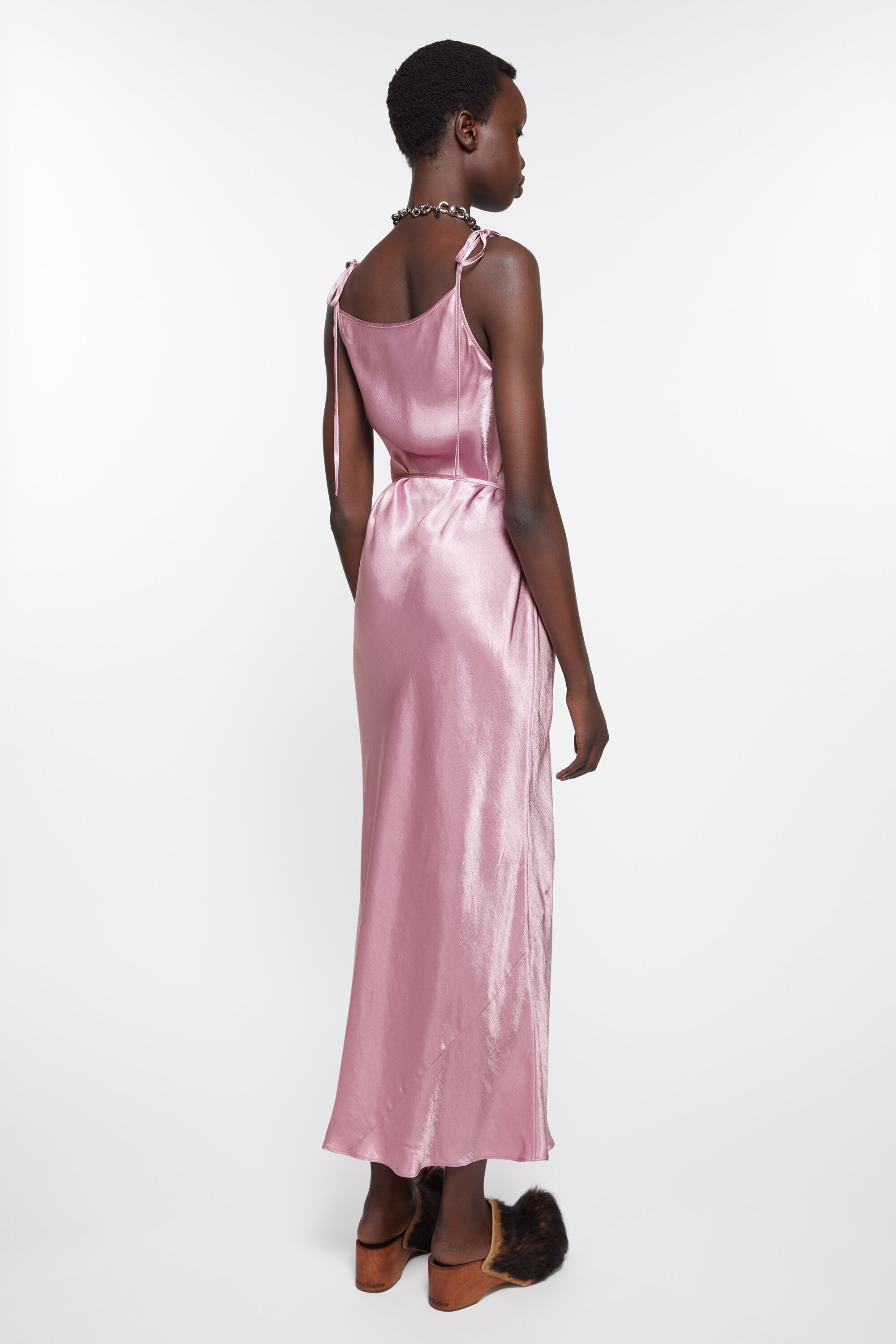 Satin dress - Lilac purple - 3
